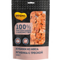 Лакомство МНЯМС кубики из мяса ягненка с треской 100 г