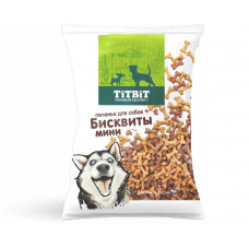 Лакомство TiTBiT Бисквиты мясные косточки мини 500 г