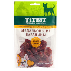 Лакомство TITBIT Медальоны из баранины для собак мини пород 100 г