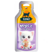 Лакомство TITBIT Мусс из курицы для кошек 15 г