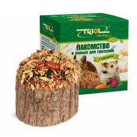 Лакомство TRIOL Standard в пеньке для грызунов с овощями 70 г