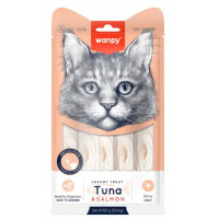 Wanpy Cat Лакомство для кошек «нежное пюре» из тунца и лосося 70 г (31003) шт