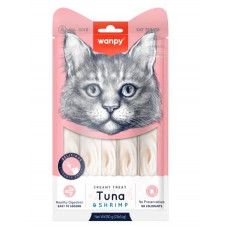 Wanpy Cat Лакомство для кошек «нежное пюре» из тунца и креветок (31003) шт