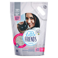 Little Friends Наполнитель растительный комкующийся для туалета кошек “Little Friends® Tofu Carbon” 5л.