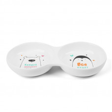 Миска керамическая двойная Север, 2*0,2л, Triol