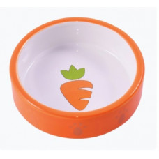 Миска КЕРАМИКАРТ для грызунов с морковью керамическая оранжевая 70мл