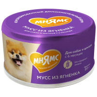 МНЯМС для собак и щенков старше 6 месяцев мусс из ягненка 80 г