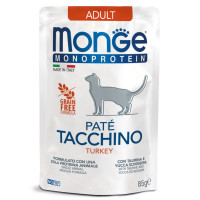 Monge Cat Monoprotein Pouch паучи для кошек индейка 85г