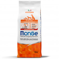 Monge Dog Speciality Line Monoprotein для щенков всех пород утка с рисом и картофелем 12кг