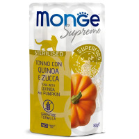 Monge Supreme sterilized cat для стерилизованных кошек из тунца с киноа и тыквой, пауч 80 г