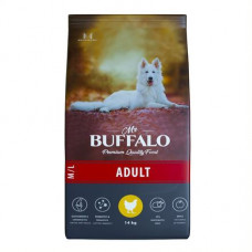 Mr.Buffalo Adult Dog 14 кг корм для средних и крупных собак с курицей