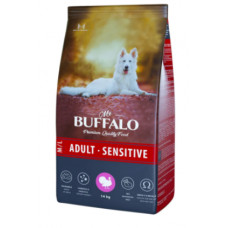 MR.BUFFALO Adult. Sensitive M/L для собак средних и крупных пород с индейкой 14 кг