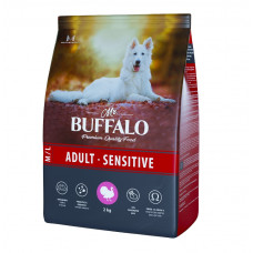 MR.BUFFALO Adult. Sensitive M/L для собак средних и крупных пород с индейкой 2 кг