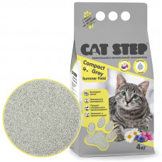 Наполнитель комкующийся минеральный CAT STEP Compact Grey Summer Field 10л