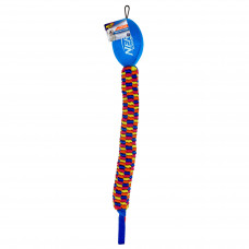 NERF, Игрушка для собак, Мяч для регби с плетеным шлейфом, цвет мульти, 48 см, 55365