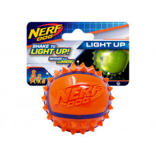 NERF, Игрушка для собак, Мяч с шипами светящийся, сине-оранжевый, 6 см, 54501