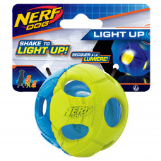 NERF, Игрушка для собак, Мяч светящийся, сине-зеленый, 6 см, 53963
