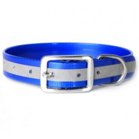 Ошейник из биотана со светоотражающей полосой шир. 20мм, обх. шеи. 30-40см, синий 00220402-06
