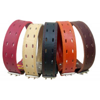 Ошейник кож. 45/2 кожа усиленная на привязь натур.,размер 47-62 см.