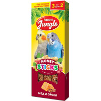 Палочки HAPPY JUNGLE для птиц с орехами 90 г