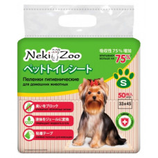 Пеленки для домашних животных NEKIZOO впитывающие на липучках 33х45 см 50 шт.