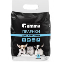 Пеленки впитывающие GAMMA для животных 60х60 см 5 шт