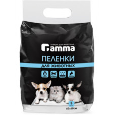 Пеленки впитывающие GAMMA для животных 60х60 см 5 шт