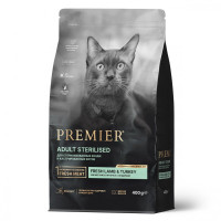PREMIER Cat adult sterilised для стерилизованных кошек свежее мясо ягненка с индейкой 400 г