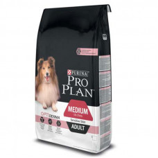 Pro Plan Medium Adult Sensitive Skin 12+2 кг для взрослых собак средних пород с чувствительной кожей с лососем