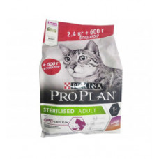 Pro Plan Sterilised Утка/печень 2,4кг+400г ПРОМО для кастрированных , Проплан для кошек