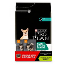 PURINA Pro Plan для собак мелких пород с чувствительным пищеварением со вкусом ягненка + паучи 2х85 гр 3 кг