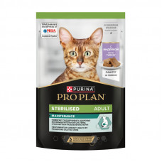 PURINA Pro Plan Sterilised Adult для стерилизованных кошек паштет с индейкой 75 г