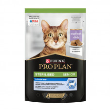 PURINA Pro Plan Sterilised Longevis для стерилизованных кошек старше 7 лет паштет с индейкой 75 г