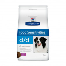 Hill’s Prescription Diet D/D Food Sensitivities 2кг для взрослых собак при аллергиях на корм с уткой