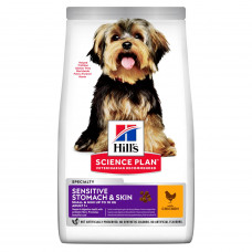 Hill’s Science Plan Small & Miniature Adult Sensitive Stomach & Skin 6,5кг для собак миниатюрных пород, склонных к аллергиям с курицей и индейкой