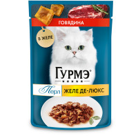 Gourmet Perle 85 г паучи желе де-Люкс говядина , Гурме