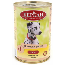 Berkley консервы для собак ягненок с рисом 400 гр,Беркли