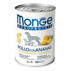 Monge Dog Monoprotein Fruits консервы для собак паштет из курицы с рисом и ананасами 400 г