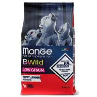 Monge Dog BWild LOW GRAIN Puppy junior низкозерновой корм из мяса оленя для щенков всех пород 2,5кг