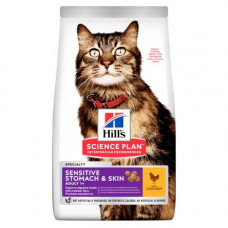 Hill's SP Adult Sensitive Stomach & Skin 7кг для взрослых кошек с чувствительным желудком и кожей
