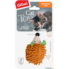 GiGWi Ёжик со звуковым чипом 7см Игрушка для кошек