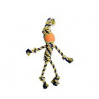 Игрушка д/собак Веревка - плетеный человек с мячем, 300мм