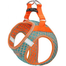 Шлейка-жилетка мягкая со светоотражающими элементами Hео S, голубая, обхват груди 370-400мм, Triol