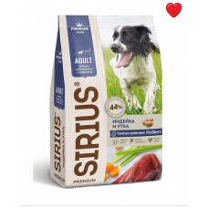SIRIUS 20кг сух для собак средних пород Индейка/утка/овощи