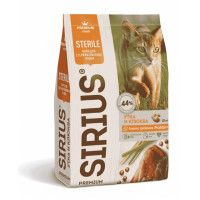 Сириус для стерил кошек с уткой и клюквой, кг