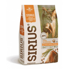 Сириус для стерил кошек с уткой и клюквой, кг