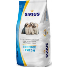 SIRIUS ягнёнок с рисом для щенков и молодых собак 15 кг