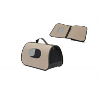 Сумка-переноска жесткая Саквояж №2- 40,5*24*24см бежевый, Кот Лукас