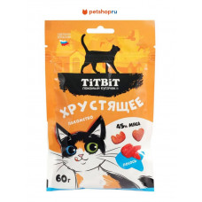 TiTBiT Хрустящее лакомство с лососем для кошек