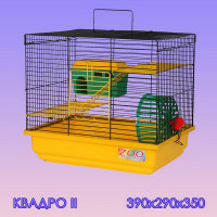 Клетка для грызунов КВАДРО-2 бол поддон (1 пол+1лест)